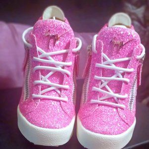 Giuseppe Zancotti Pink Glitter Wedge